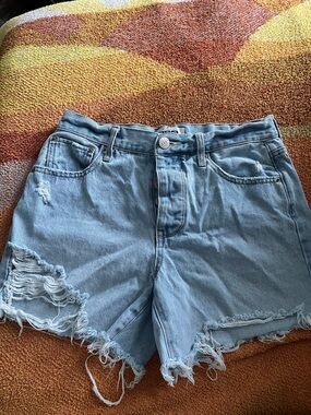 RSQ Light Blue Distressed Denim Shorts